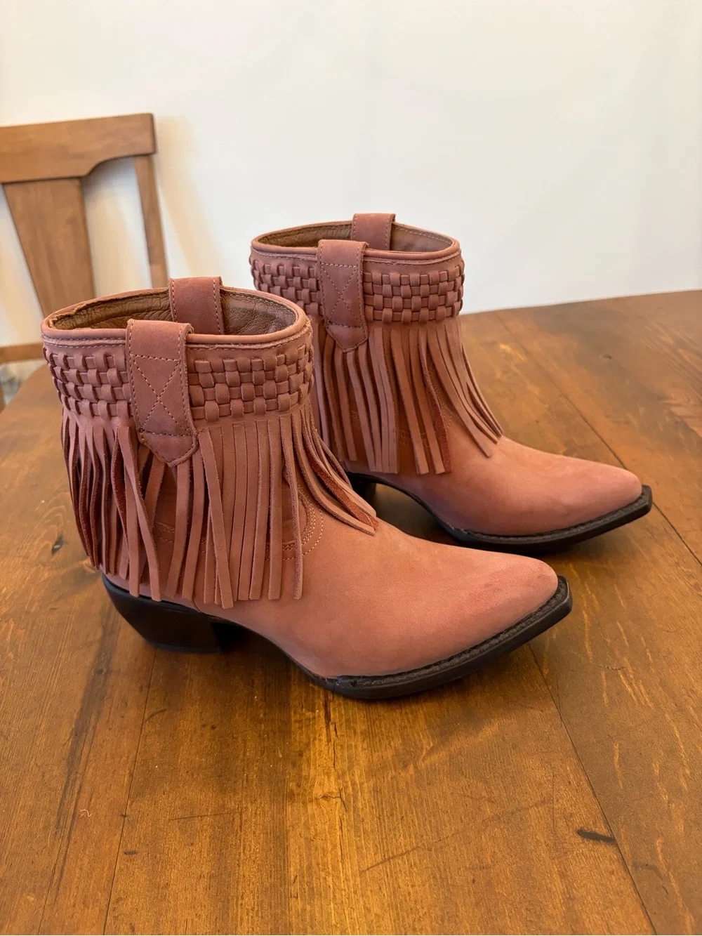 Frye leather ankle boot in tan brown